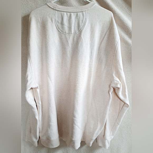 Men's Izod Cream Colored Pull Over Crewneck Sweater - Picture 9 of 12